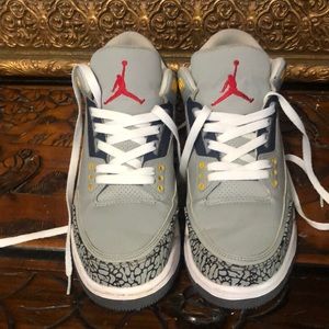 Air Jordan 3 Gray & blue, Rare. Good condition sz 8.5